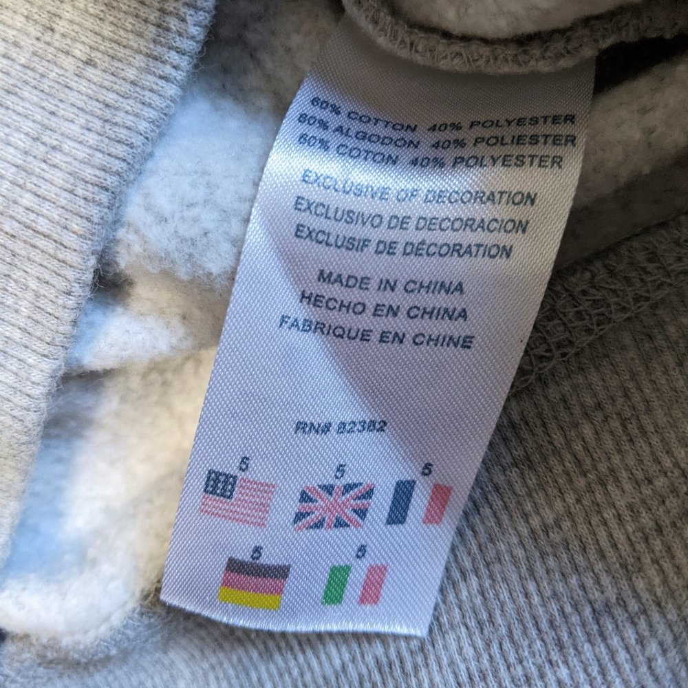 Champion Logo Grey Hoodie Jacket Kids 5 - Picture 7 of 8